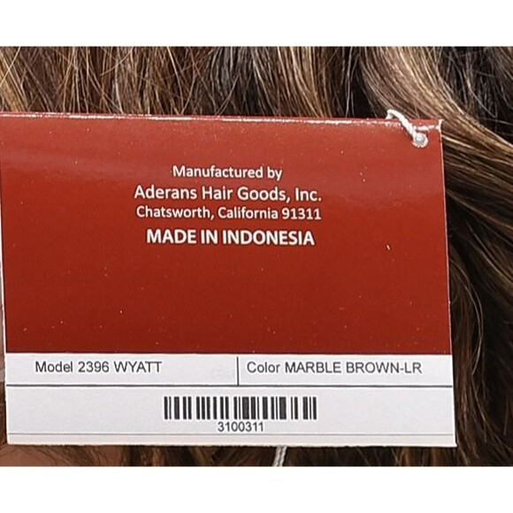 WYATT Wig by RENE OF PARIS, Marble Brown-LR (Long Rooted), Basic Cap, NEW